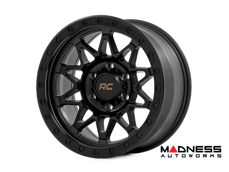 Custom Wheel 78 Series - Simulated Beadlock - Gloss Black | 18x9 | 6x135 | -12mm - Rough Country